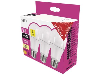 LED žiarovka Classic A60 13,2W E27 teplá biela, 3 ks