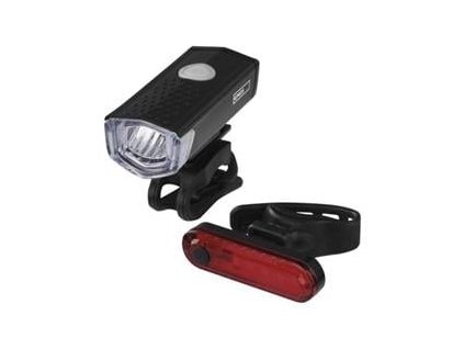 LED predná zadná dobíjacia baterka na bicykel P3923, 90 lm