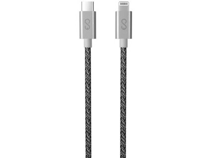Epico Látkový opletený kábel C na blesk 1,8 m 2020 - vesmírne sivý