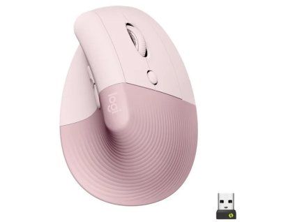 logitech lift vertical ergonomic mouse dark rose ien433862