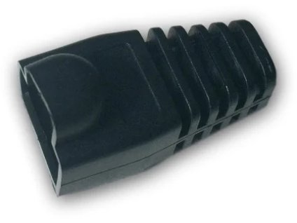 DATACOM Kryt pre zástrčku RJ45 s bublinou čierny
