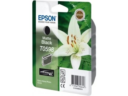 Epson T0598 Matte Black Ultra Chrome K3 13ml pre Stylus Photo R2400 - originálne C13T05984010