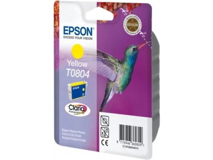 Epson T0804 Yellow CLARIA 7,4ml pre Stylus Photo PX650,PX700W,PX710W,PX800FW,PX810FW,R265,R285,R360,RX585,RX68 - originálne C13T0