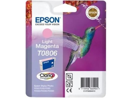 Epson T0806 Light Magenta CLARIA 7,4ml pre Stylus Photo PX650,PX700W,PX710W,PX800FW,PX810FW,R265,R285,R360,RX585,RX68 - origináln