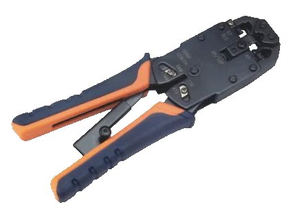 DATACOM Kliešte na konektory PROFI 8P+6P+4P OR/BL račňa (RJ45,12,11,10)