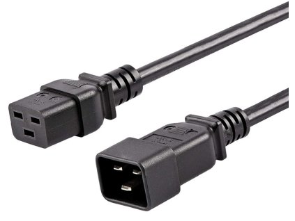 Predlžovací kábel PremiumCord 230V 16A 3 m, konektory IEC 320 C19 - IEC 320 C20