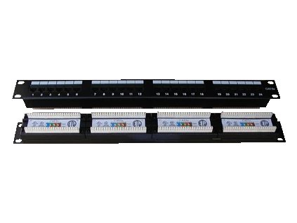 PATCH PANEL 19" Patch panel 24x RJ-45 Cat 5e UTP 1U 3001