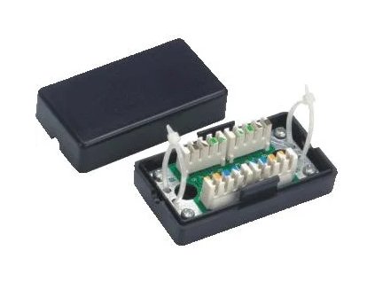 Pripojovací BOX UTP Cat 5e. 2 x zárez. Box