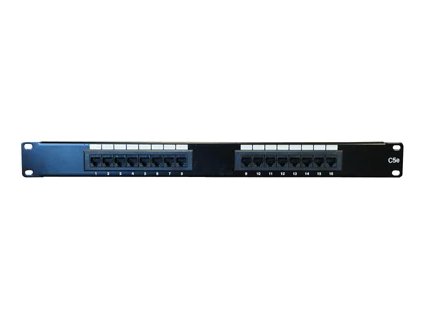 19" UTP Patch panel 16 portov cat.5e