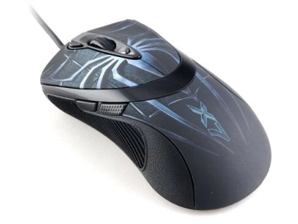 A4Tech XL-747H, modrá s motívom pavúka