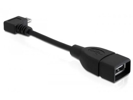 Delock Adaptér USB microUSB samec obdĺžnikový > USB 2.0 samica OTG 11cm (83104)