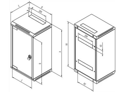 TRITON 19"/10" rozvádzač RKA-AS4 5U/10U / 360mm (sklo) šedý RKA-10-AS4-CAX-X1