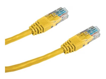 DATACOM PATCH CABLE UTP CAT5E 0,25m žltý