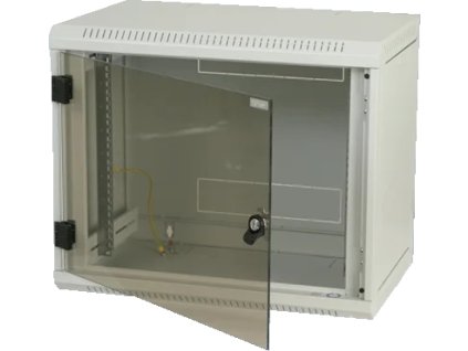 RACK TRITON 19" rozvádzač RBA-AS6 12U/600 mm (sklo) sivý RBA-12-AS6-CAX-A1