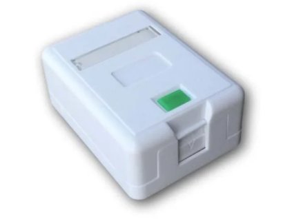 DATACOM Dátová zásuvka UTP CAT5E 1xRJ45 na omietku (prachotesná)