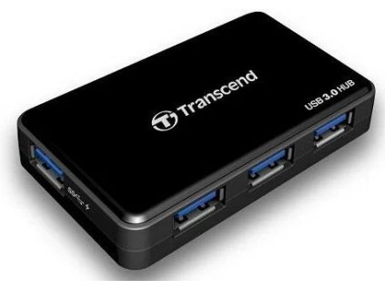 Transcend USB 3.0 4-port HUB3, aktívny so zdrojom TS-HUB3K