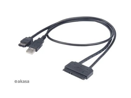 AKASA Flexstor eSATA kábel pre 2.5" HDD a SSD AK-CBSA03-80BK
