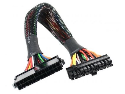 AKASA kábel predĺženie napájanie 24Pin(M) to 20+4Pin(F) 30cm AK-CB24-24-EXT