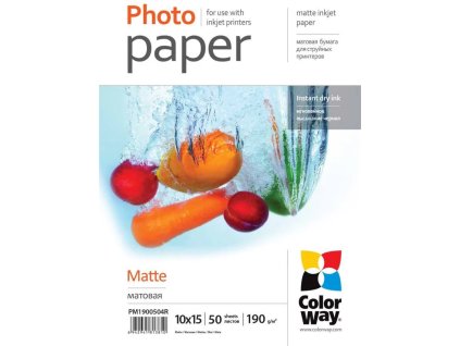 Fotopapier ColorWay/ matný 190g/m2, 10x15/ 50 ks