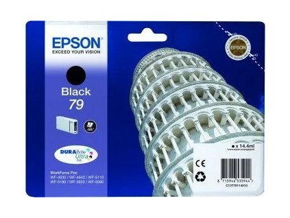 Epson T7911 Black, 14ml, pre série WF-5110DW,WF-5190DW,WF-5620DWF,WF-5690DWF - originálne C13T79114010