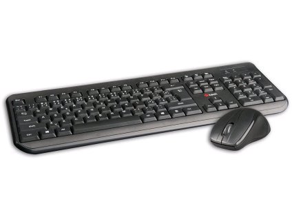 C-TECH WLKMC-01 bezdrôtový combo set, čierny