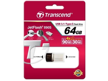 Transcend JetFlash 890S 64GB USB 3.1 OTG TS64GJF890S
