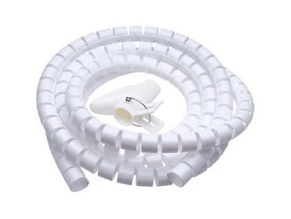 Connect IT CI-679 - Pás na viazanie káblov, rúrka, dĺžka 2,5 m a šírka 20 mm, biely