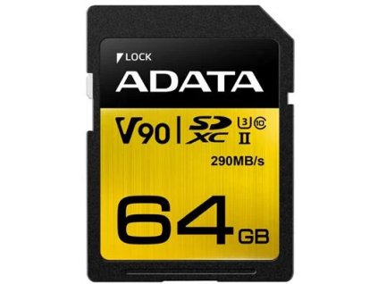 Karta ADATA SDXC 64GB UHS-II U3 Premier One (ASDX64GUII3CL10-C)
