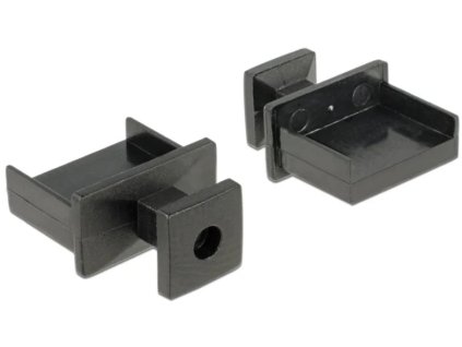 Delock Kryt proti prachu pre USB-A samica s úchytom 10 kusov čierny