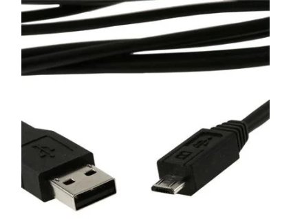 USB-A samec/microUSB samec 2.0, 1 m, čierna farba Vysoká kvalita