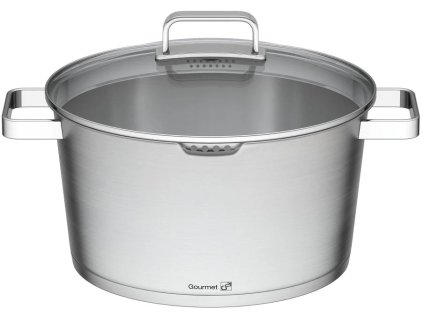 G21 Hrniec Gourmet Magic s cedníkom 28 cm s pokrievkou, nerez G21-002N