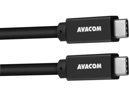 AVACOM Dátový a nabíjací kábel USB USB-C - USB USB-C, 100cm, 60W E-Mark, čierny