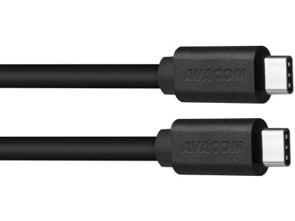 Avacom Dátový a nabíjací kábel USB typu C - USB typu C, 100 cm, čierny