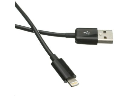 C-TECH USB 2.0 Lightning (IP5 a vyšší) kábel 1m, čierny