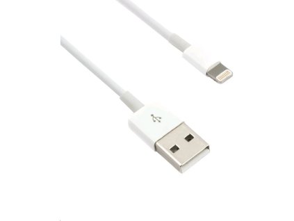 C-TECH USB 2.0 Lightning (IP5 a vyšší) kábel 2 m, biely