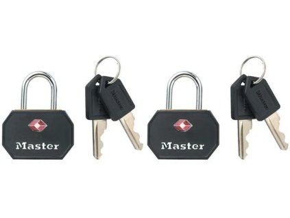 Master Lock Set 2 ks visiacich zámkov TSA 4681EURTBLK - čierny