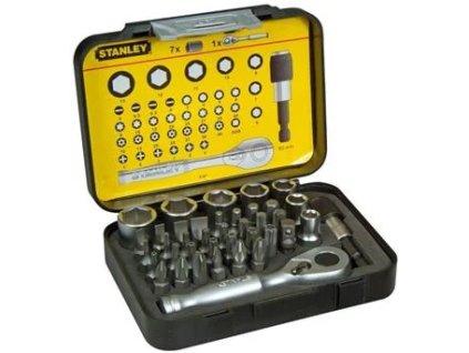 Stanley Súprava bitov a hlavíc 1/4" s mini - račňou 39-dílná 1-13-906
