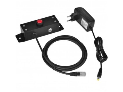 Tlačidlo pre otváranie pokladničných zásuviek Virtuos 12V, kovové s káblom EVA0009