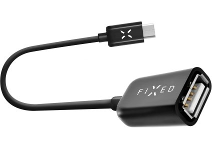 FIXED USB-C OTG adaptér pre mobilné telefóny a tablety, USB 2.0, čierny