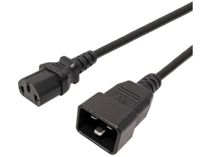 PremiumCord Napájací kábel 230V 10A 2m, konektory IEC 320 C13 - IEC 320 C20
