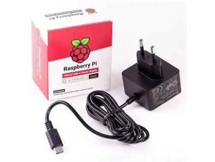 raspberry pi napajeci adapter usb c 3a pro rpi 4 cerna ien330702