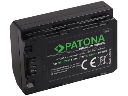 Patón PT1284 - Sony NP-FZ100 2250mAh Li-Ion Premium