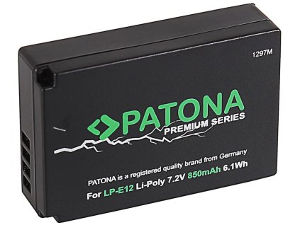 Patón PT1297 - Canon LP-E12 850mAh Li-Ion PREMIUM