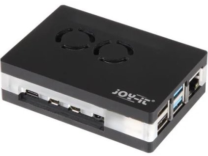 Joy-it case Acryl Fan pre Pi 4 B, čierna RB-CaseP4+03B