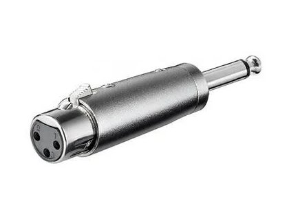 Redukcia mikrofónov XLR PremiumCord, XLR samica - Jack 6,3 mm mono samec