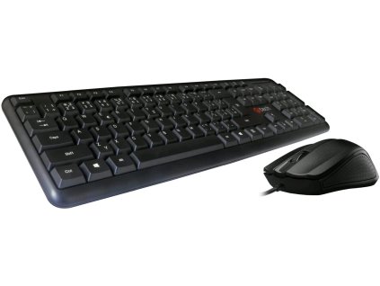 C-TECH KBM-102, drôtový combo set s myšou KBM-102-BL