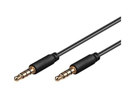 Kábel Jack 3,5 mm 4 pin M/M 0,5 m pre Apple iPhone, iPad, iPod