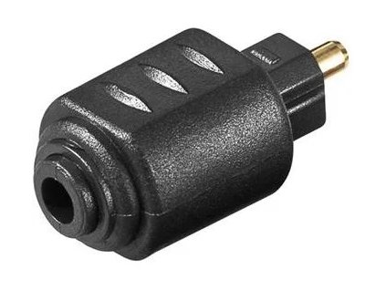 Adaptér optický konektor 3,5 mm samica - Toslink samec
