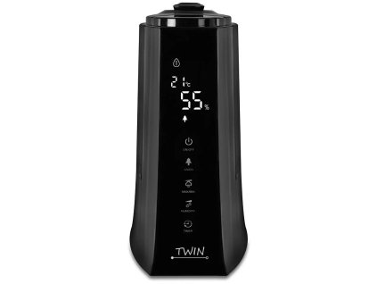 Airbi ultrazvukový zvlhčovač vzduchu s ionizátorom a možnosťou aromaterapie TWIN - čierny BI3221