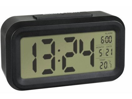 TFA digitálna budík s možnosťou podsvietenia 60.2018.01 LUMIO - farba čierna TFA60.2018.01